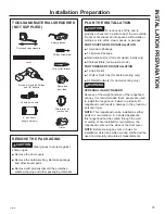 Предварительный просмотр 11 страницы GE UVW9361 Owner'S Manual & Installation Instructions