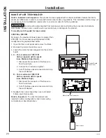 Предварительный просмотр 20 страницы GE UVW9361 Owner'S Manual & Installation Instructions