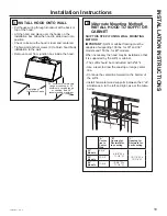 Preview for 19 page of GE UVW9364 Owner'S Manual & Installation Instructions