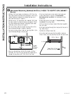 Preview for 20 page of GE UVW9364 Owner'S Manual & Installation Instructions