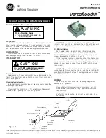 GE Versaflood III Instructions preview