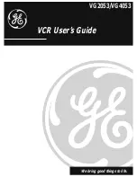 Preview for 1 page of GE VG2053/VG4053 User Manual