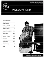 GE VG4038/ VG4039 User Manual preview