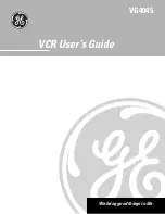 GE VG4045 User Manual preview