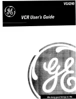 Preview for 1 page of GE VG4240 User Manual