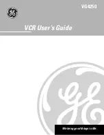 Preview for 1 page of GE VG4250 User Manual