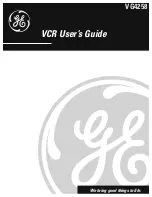 Preview for 1 page of GE VG4258 User Manual