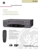 Preview for 1 page of GE VG4272 Specifications