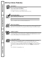 Preview for 2 page of GE VH Series 2000 Owner'S Manual