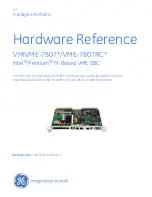 Preview for 1 page of GE VME-7807RC Series Hardware Reference Manual