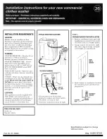 GE WCCB1030D1KC Warranty Installation Instructions Manual preview