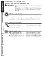 Preview for 2 page of GE WCVH4800 Series Owner'S Manual & Installation Instructions