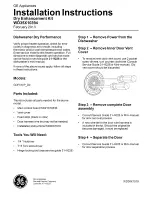 GE WD35X10394 Installation Instructions preview