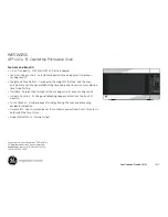 Preview for 2 page of GE WES1452SSSS Dimensions And Installation Information