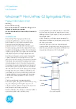 GE Whatman Mini-UniPrep G2 Product Information Sheet preview
