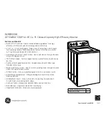 Preview for 2 page of GE WJRE5550K Dimensions And Installation Information