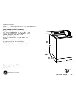 GE WMCD2050H Dimensions And Installation Information предпросмотр