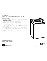 Предварительный просмотр 2 страницы GE WMCN2050FWC Dimensions And Installation Information