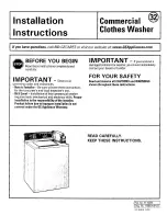 Preview for 1 page of GE WNRD2050D1WC Installation Instructions Manual