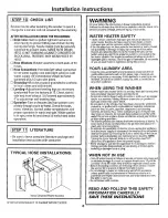 Preview for 6 page of GE WNRD2050D1WC Installation Instructions Manual