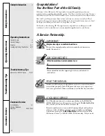 Preview for 2 page of GE WNSR3100 Owner'S Manual