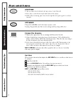 Preview for 9 page of GE WPSE7002 Owner'S Manual