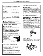 Preview for 9 page of GE WSKS3040 Owner'S Manual & Installation Instructions