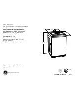 Предварительный просмотр 1 страницы GE WSLP1500 Dimensions And Installation Information