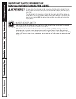 Preview for 2 page of GE WSXH208HWW - 27" Front-Load Washer Owner'S Manual & Installation Instructions