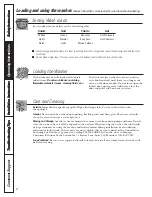 Preview for 8 page of GE WSXH208HWW - 27" Front-Load Washer Owner'S Manual & Installation Instructions