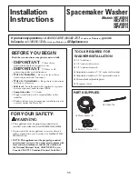 Preview for 11 page of GE WSXH208HWW - 27" Front-Load Washer Owner'S Manual & Installation Instructions