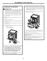 Preview for 13 page of GE WSXH208HWW - 27" Front-Load Washer Owner'S Manual & Installation Instructions