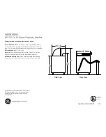 GE WVSR1060G Dimensions And Installation Information предпросмотр