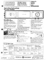 Предварительный просмотр 1 страницы GE WWA5600B Operating Instructions