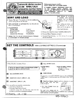 GE WWA7345V Operating Instructions preview