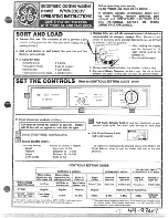 Предварительный просмотр 1 страницы GE WWA8300V Operating Instructions