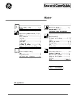 Preview for 1 page of GE WWA8620SCL Use And Care Manual