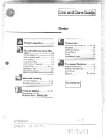 GE WWA8810M Use And Care Manual preview