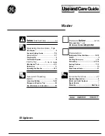 GE WWA8849R Use And Care Manual предпросмотр