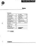 GE WWA9850M Use And Care Manual предпросмотр