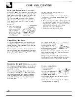 Preview for 28 page of GE XL Use And Care & Installation Manual