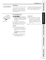 Preview for 37 page of GE XL44 J2B915 and Owner'S Manual And Installation Instructions