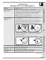 Preview for 45 page of GE XL44 JGBP35GRA Use And Care & Installation Manual