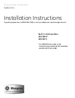 GE ZBD1870NSS Installation Instructions Manual предпросмотр