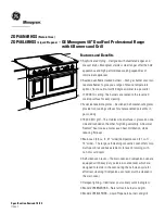 Предварительный просмотр 3 страницы GE ZDP48L6RHSS6 Dimensions And Installation Information