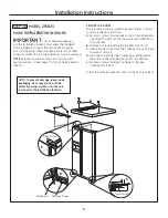 Preview for 6 page of GE ZFSB23DSS Installation Instructions Manual