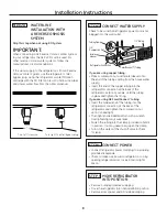 Preview for 8 page of GE ZFSB23DSS Installation Instructions Manual