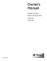 GE ZIDS240WSS - Monogram 24" Double Drawer Refrirator Owner'S Manual preview