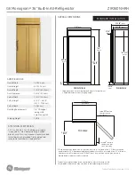 Preview for 6 page of GE ZIR360NHRH Dimension Manual