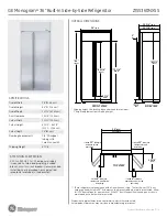 GE ZISS360NXSS Dimension Manual preview